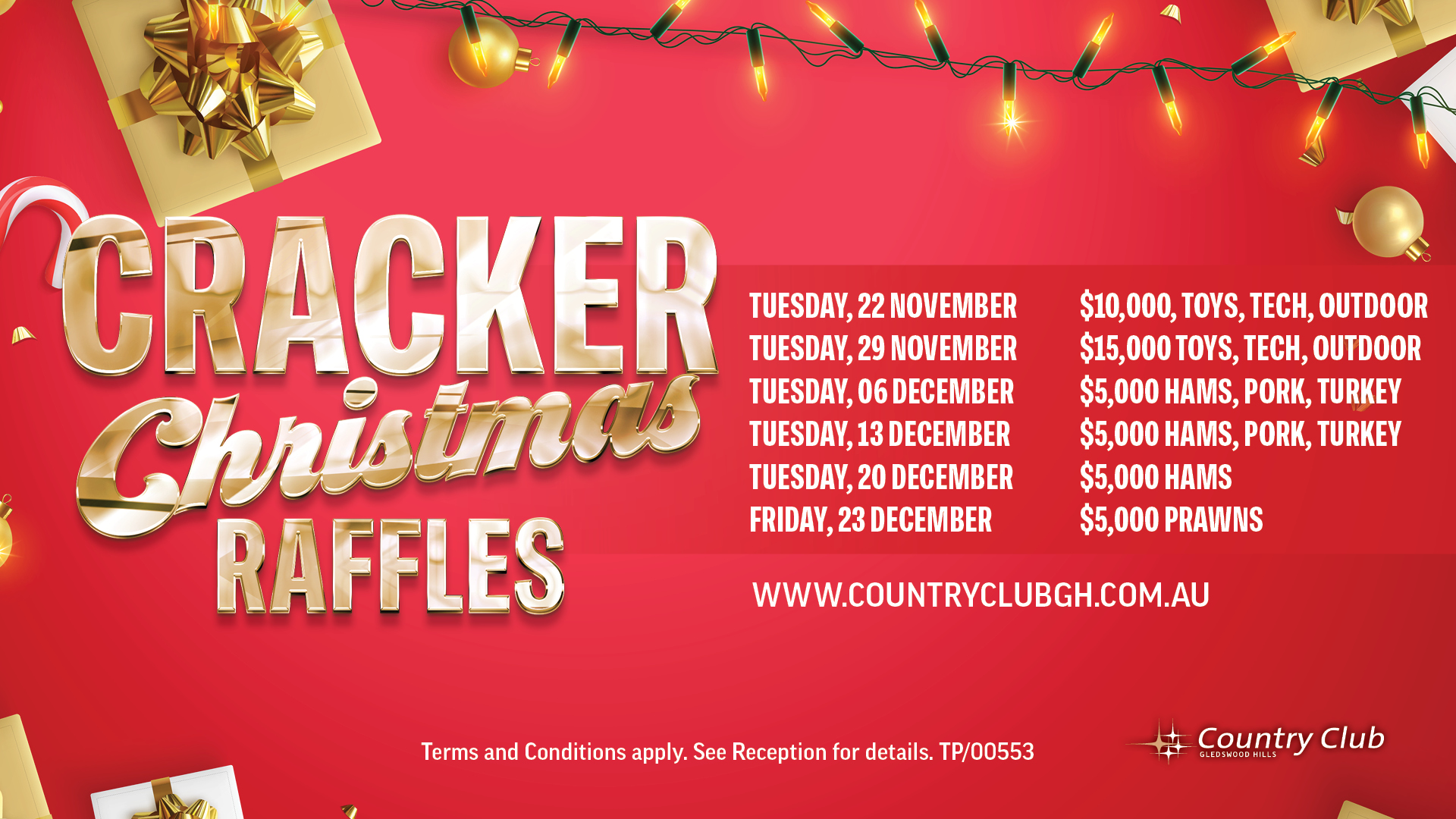 Cracker Christmas Raffle 10K Toys, Tech, Outdoor to be won Country